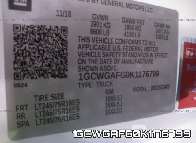 1GCWGAFG0K1176799 фото 10