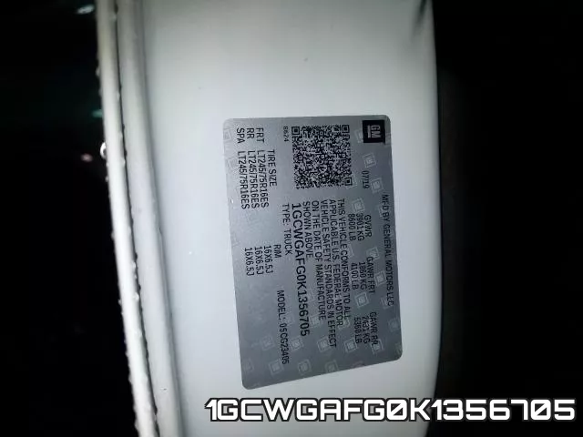 1GCWGAFG0K1356705 фото 2