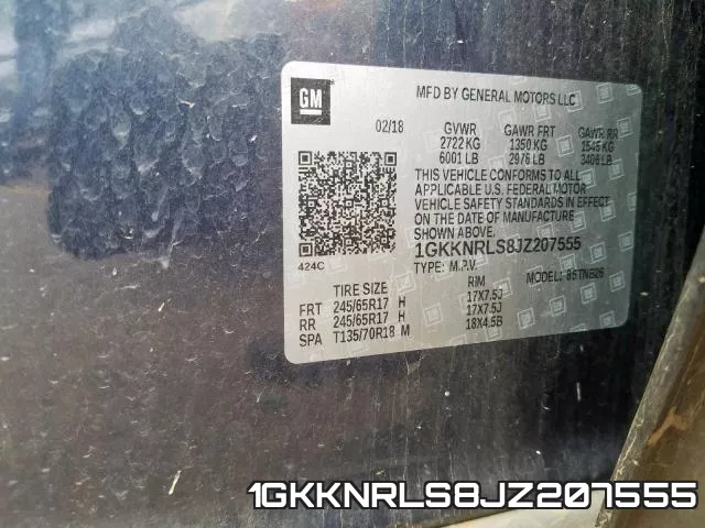 1GKKNRLS8JZ207555 фото 2