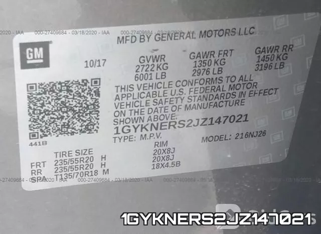 1GYKNERS2JZ147021 фото 10