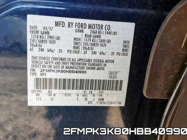 2FMPK3K80HBB40990 фото 2
