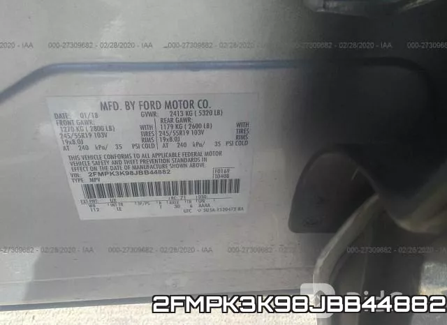 2FMPK3K98JBB44882 фото 10