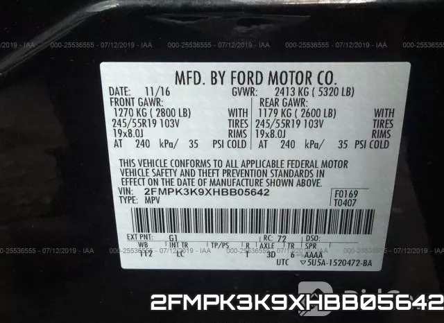 2FMPK3K9XHBB05642 фото 10