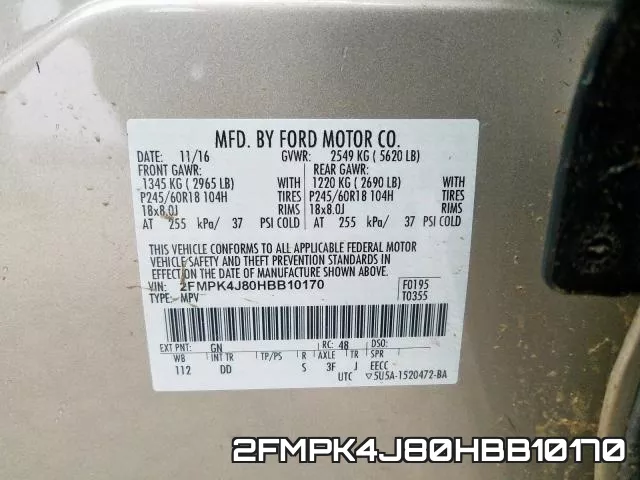 2FMPK4J80HBB10170 фото 2