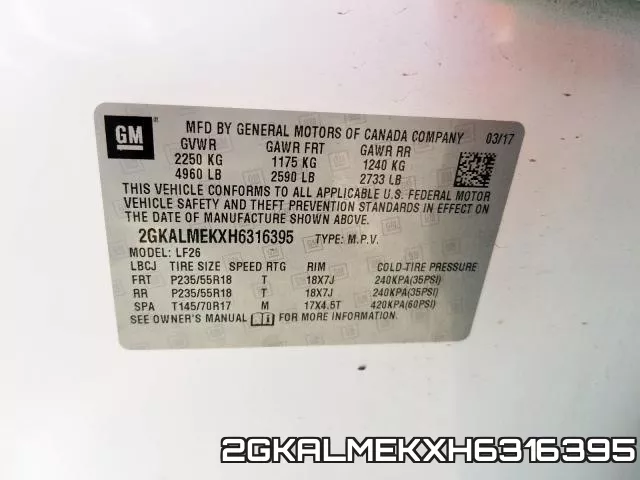 2GKALMEKXH6316395 фото 2