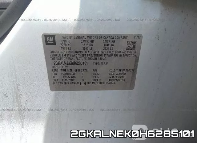 2GKALNEK0H6285101 фото 10