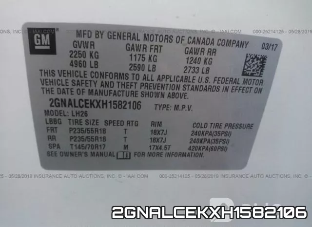 2GNALCEKXH1582106 фото 10