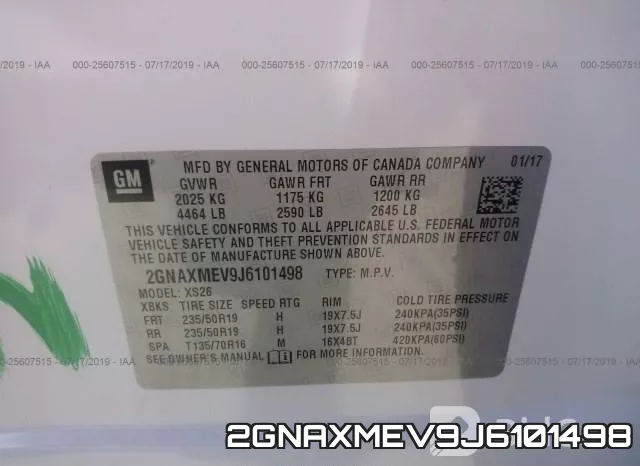 2GNAXMEV9J6101498 фото 10