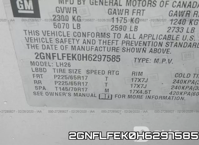 2GNFLFEK0H6297585 фото 10