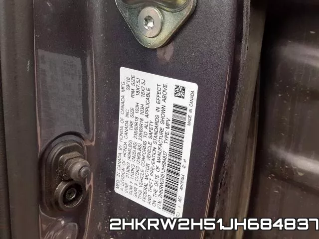 2HKRW2H51JH684837 фото 2