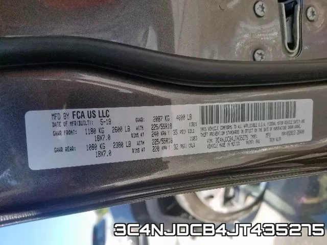 3C4NJDCB4JT435275 фото 2