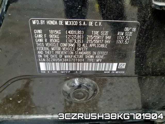 3CZRU5H38KG701904 фото 2