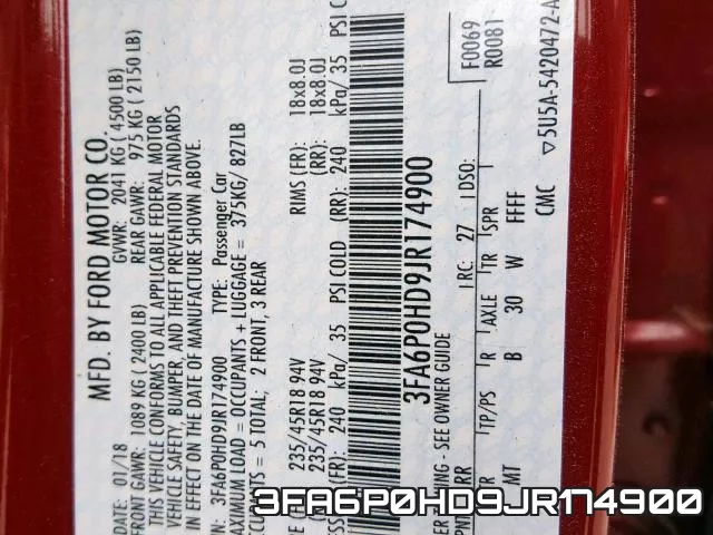 3FA6P0HD9JR174900 фото 2