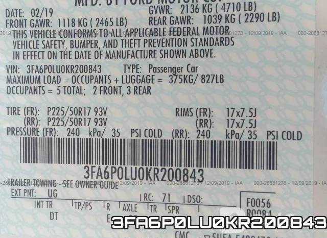 3FA6P0LU0KR200843 фото 10