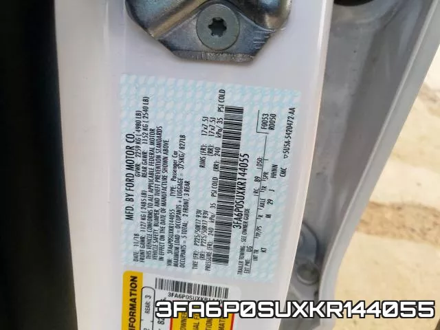 3FA6P0SUXKR144055 фото 2