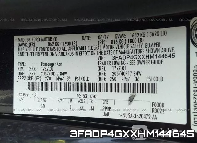 3FADP4GXXHM144645 фото 10