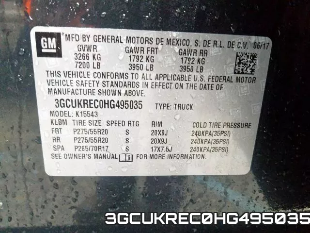 3GCUKREC0HG495035 фото 2