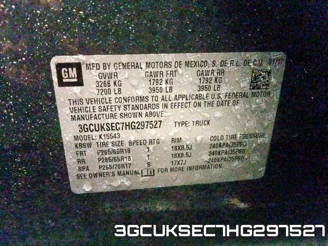 3GCUKSEC7HG297527 фото 2