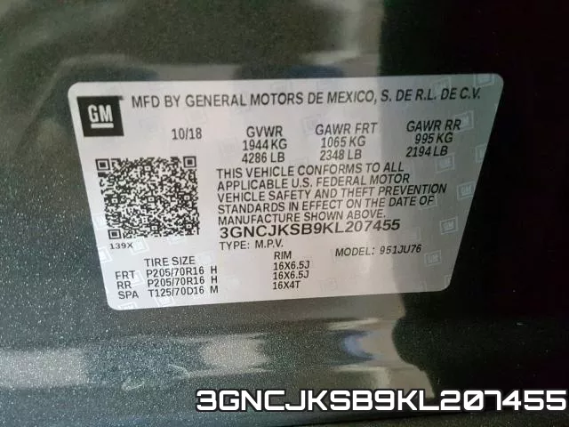 3GNCJKSB9KL207455 фото 2