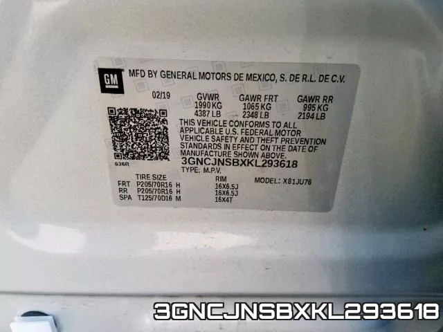 3GNCJNSBXKL293618 фото 2