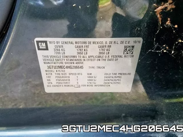 3GTU2MEC4HG206645 фото 2