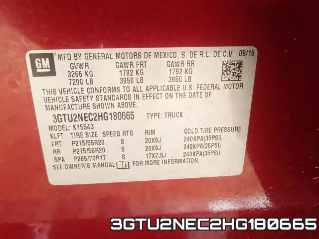3GTU2NEC2HG180665 фото 2