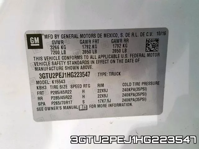 3GTU2PEJ1HG223547 фото 2