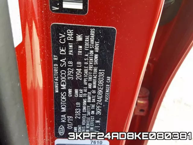 3KPF24AD8KE080381 фото 2