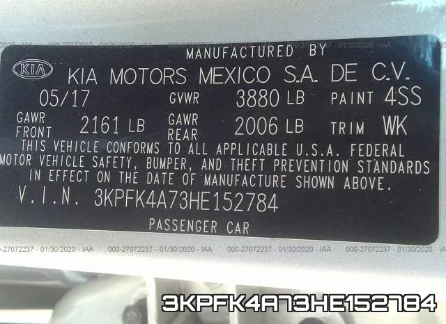 3KPFK4A73HE152784 фото 10