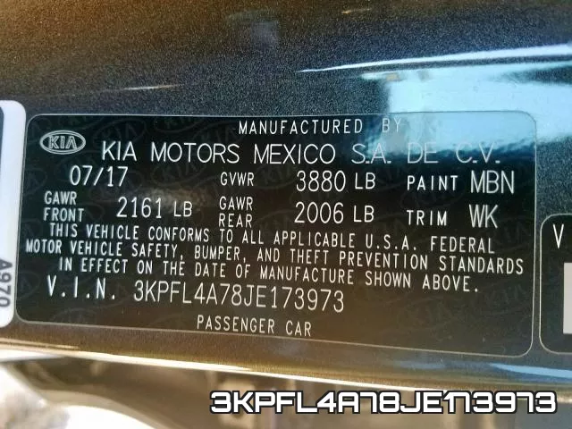 3KPFL4A78JE173973 фото 2