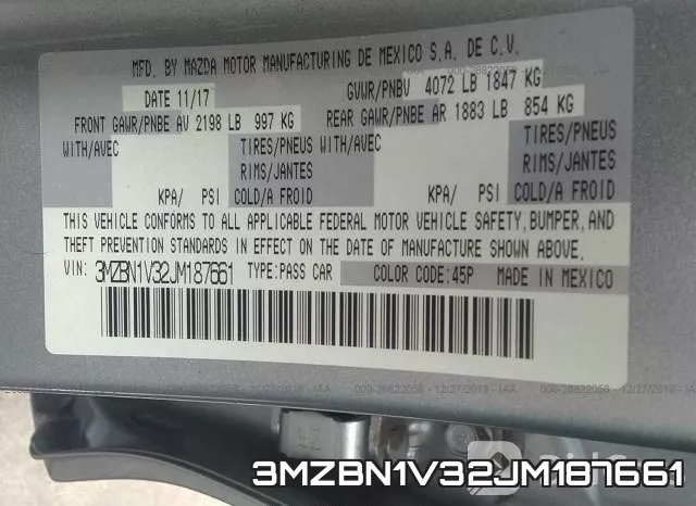3MZBN1V32JM187661 фото 10