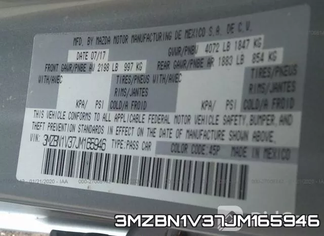 3MZBN1V37JM165946 фото 10