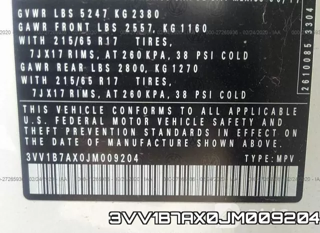 3VV1B7AX0JM009204 фото 10