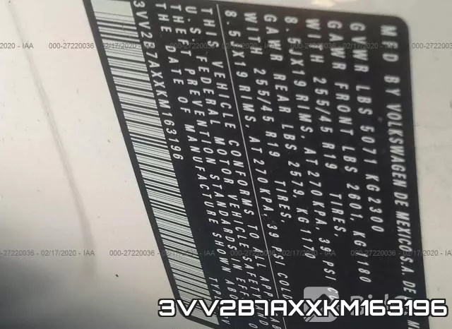 3VV2B7AXXKM163196 фото 10