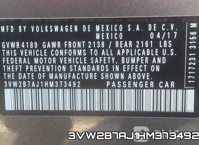 3VW2B7AJ1HM373492 фото 10