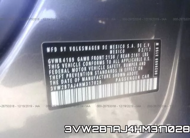 3VW2B7AJ4HM317028 фото 10