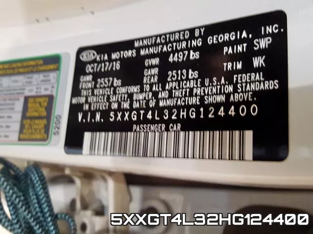 5XXGT4L32HG124400 фото 2