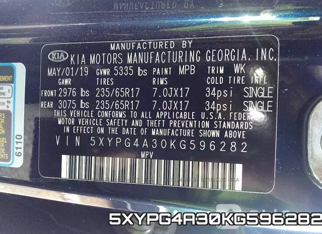 5XYPG4A30KG596282 фото 10