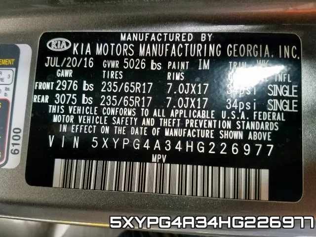 5XYPG4A34HG226977 фото 2
