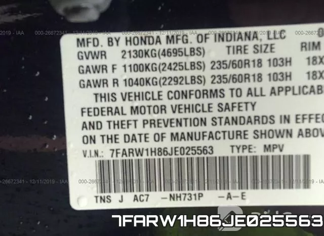 7FARW1H86JE025563 фото 10