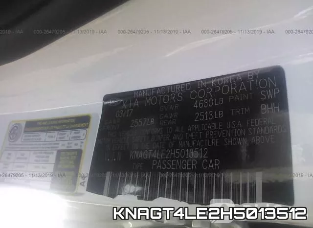 KNAGT4LE2H5013512 фото 10