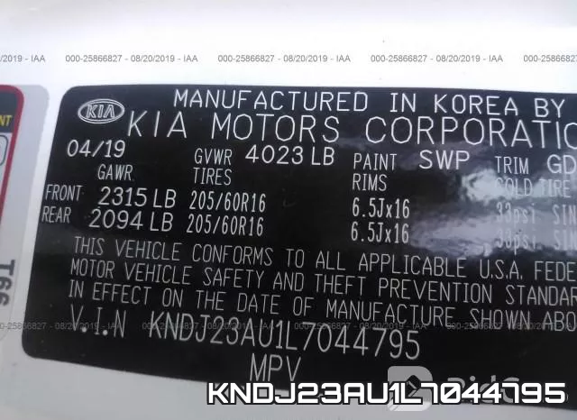 KNDJ23AU1L7044795 фото 10