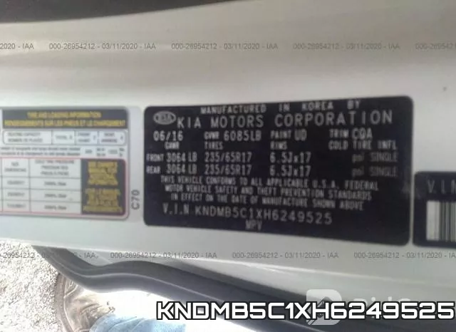 KNDMB5C1XH6249525 фото 10