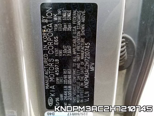 KNDPM3AC2H7210745 фото 2