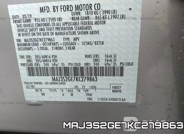 MAJ3S2GE7KC279863 фото 10