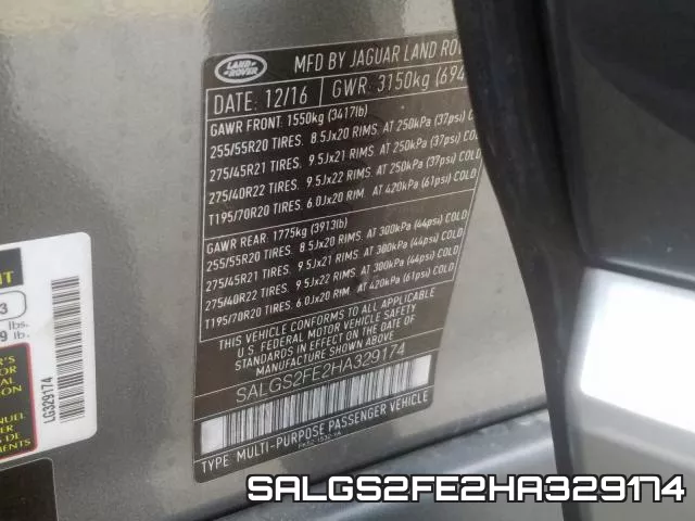 SALGS2FE2HA329174 фото 2