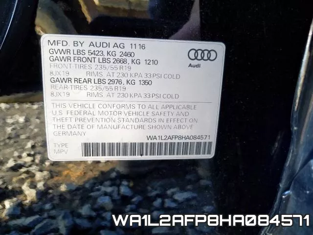 WA1L2AFP8HA084571 фото 2