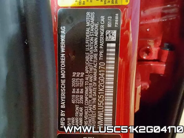 WMWLU5C51K2G04170 фото 2