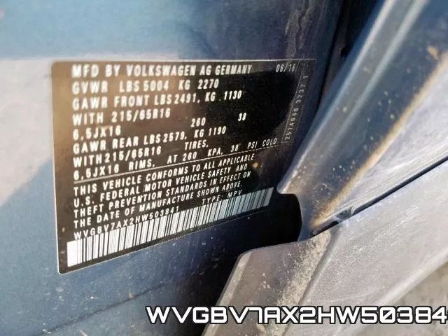 WVGBV7AX2HW503841 фото 2