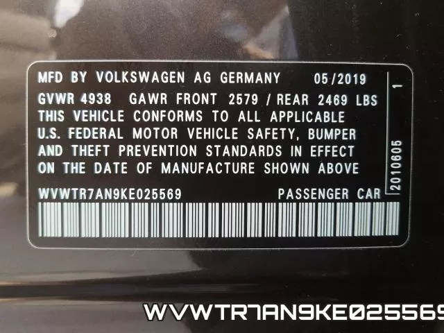 WVWTR7AN9KE025569 фото 2